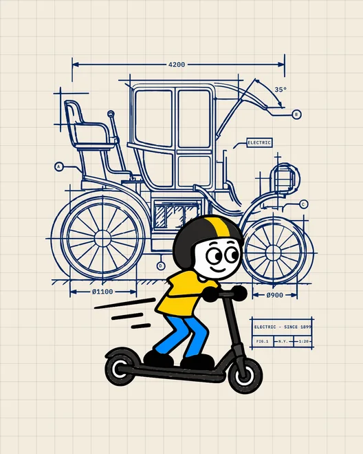 Electric Since 1899 hoodie print